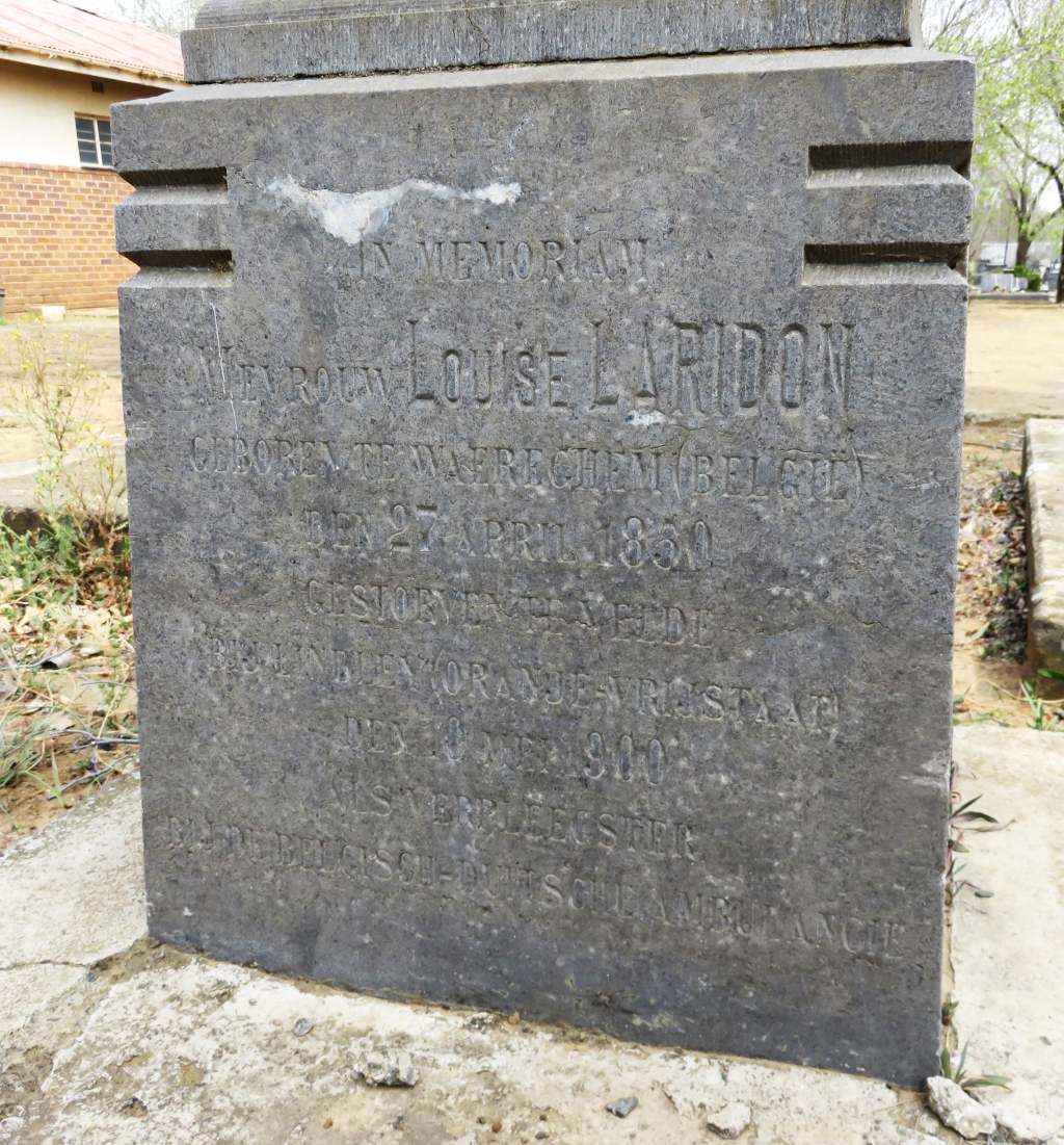 Lindley grave Louise Laridon